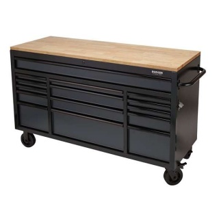 08238 | BUNKER® Workbench Roller Tool Cabinet 15 Drawer 61'' Grey