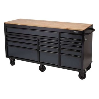 08241 | BUNKER® Workbench Roller Tool Cabinet 15 Drawer 72'' Grey