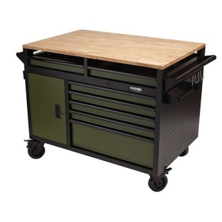 08269 | BUNKER® Multi-Functional Workbench Roller Tool Cabinet 14 Drawer 48'' Green