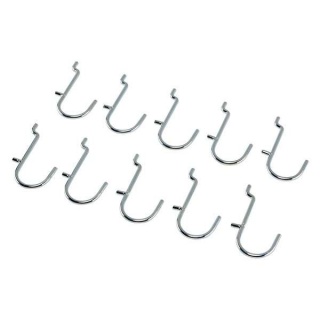 10218 | Metal J-Hooks for Back Panel/Pegboard (Pack of 10)