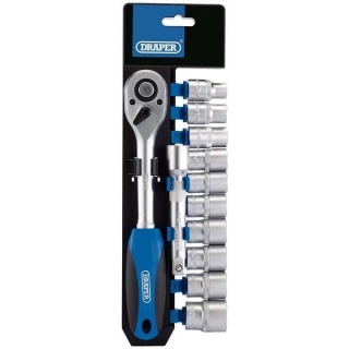 16374 | Metric Socket and Ratchet Set 1/2'' Square Drive (12 Piece)