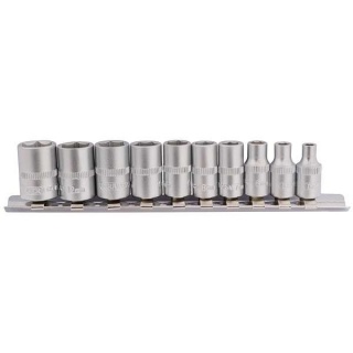 Egofine 10-Piece 1/4" Drive Deep Socket Set - Metric 4-13mm, 6 Point, Cr-V Steel With Storage Rack