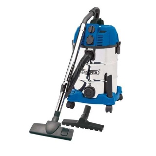 20529 | 230V Wet and Dry Vacuum Cleaner with Stainless Steel Tank and Integrated Power Out-Take Socket 30L 1300W