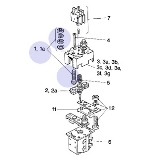 2070-85 Albright Single Fixed Contact Stud - Large Tip