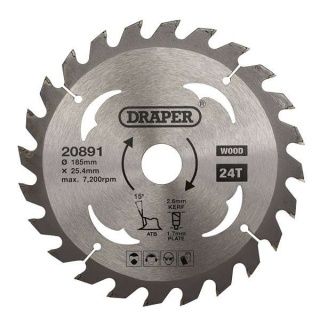 20891 | TCT Circular Saw Blade for Wood 185 x 25.4mm 24T