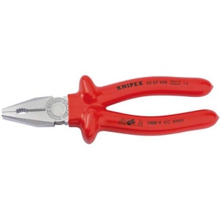 21453 | Knipex 03 07 200 Fully Insulated S Range Combination Pliers 200mm