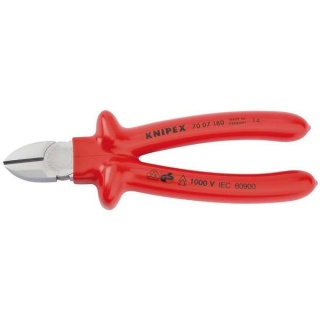 21455 | Knipex 70 07 180 Fully Insulated S Range Diagonal Side Cutter 180mm