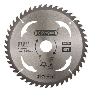 21671 | TCT Circular Saw Blade for Wood 210 x 30mm 48T
