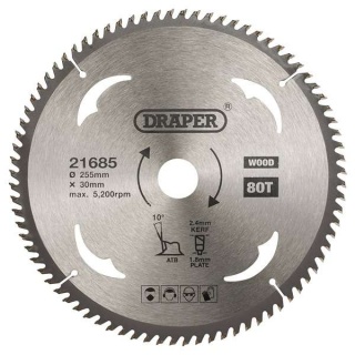 21685 | TCT Circular Saw Blade for Wood 255 x 30mm 80T