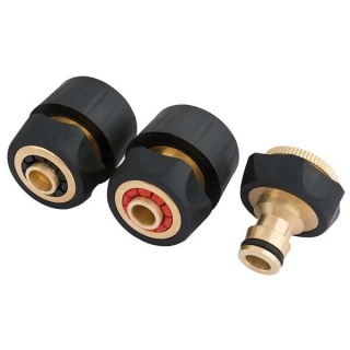 24529 | Brass and Rubber Hose Connector Set (3 Piece)