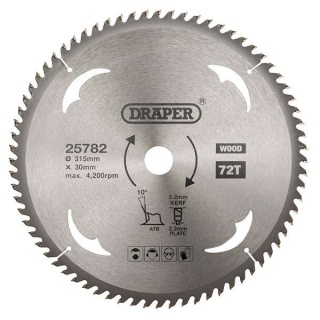 25782 | TCT Circular Saw Blade for Wood 315 x 30mm 72T