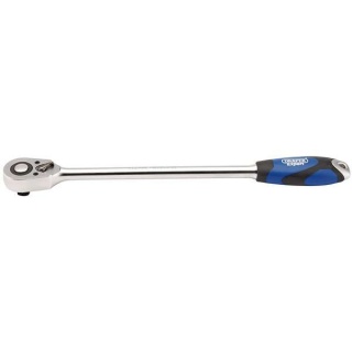 26591 | Extra Long Reversible Quick Release Soft Grip Ratchet 1/2'' Square Drive 48 Tooth