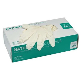 30929 | Latex Gloves Size Medium White (Box of 100)