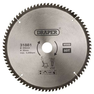 31881 | TCT Triple Chip Grind Circular Saw Blade 255 x 30mm 80T