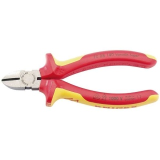 31925 | Knipex 70 08 140UKSBE VDE Fully Insulated Diagonal Side Cutters 140mm