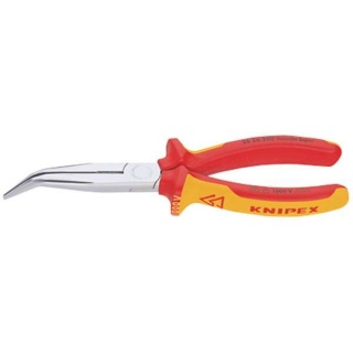 34056 | Knipex 26 26 200SB Angled Long Nose Pliers 200mm