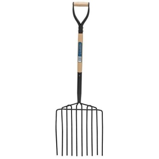 34227 | 10 Prong Potato Fork with Wood Shaft and MYD Handle