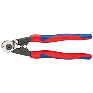 36142 | Knipex 95 62 190 Forged Wire Rope Cutters with Heavy-duty Handles 190mm
