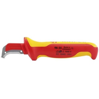 36296 | Knipex 98 55 Fully Insulated Cable Dismantling Knife 155mm