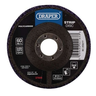 37608 | Polycarbide Strip Disc 115mm 22.23mm 180 Grit Purple