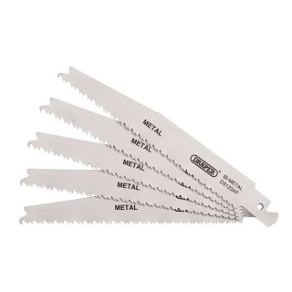 38755 | Bi-metal Reciprocating Saw Blades for Metal Cutting 150mm 8-14tpi (Pack of 5)