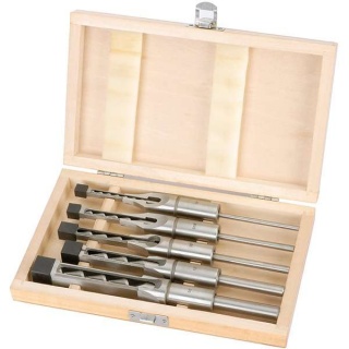 40406 | Hollow Square Mortice Chisel and Bit Set (5 Piece)