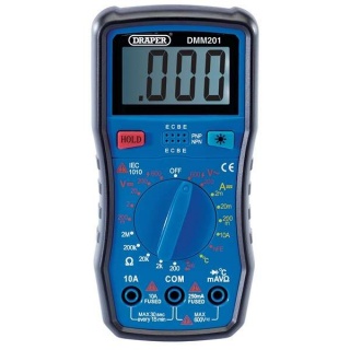 41818 | Manual-Ranging Digital Multimeter 1 x Test Leads 1 x Temp Probe