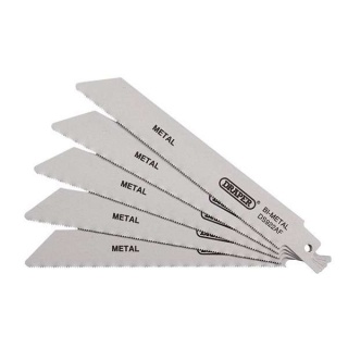 43444 | Bi-metal Reciprocating Saw Blades for Metal Cutting 150mm 24tpi (Pack of 5)