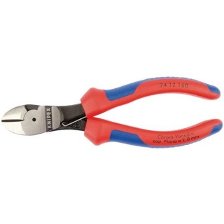 44268 | Knipex 74 12 160 High Leverage Diagonal Side Cutters with Return Spring 160mm