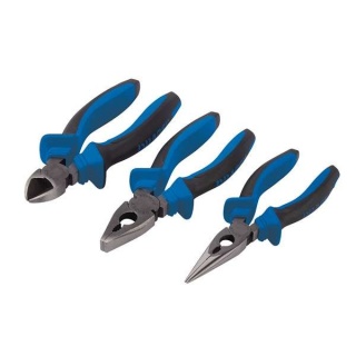 45864 | Soft Grip Pliers Set 160mm Blue (3 Piece)
