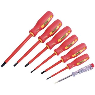 46540 | Fully Insulated Screwdriver Set with Mains Tester (7 Piece)