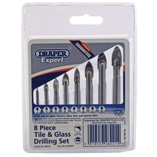 48221 | Draper Expert Tile and Glass Drill Bit Set (8 Piece)