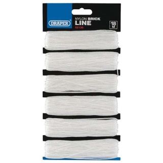 52130 | Nylon Brick Line 18m White (Pack of 6)