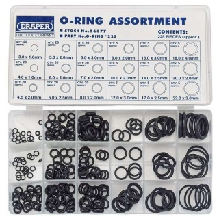 56377 | O-Ring Assortment (225 Piece)