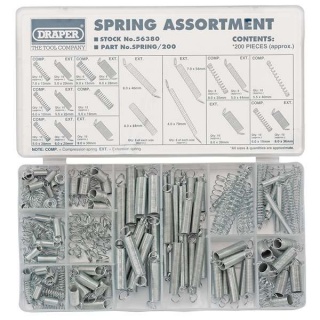 56380 | Compression and Extension Spring Assortment (200 Piece)