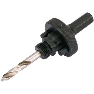 56402 | Quick Release Hex. Shank Holesaw Arbor with HSS Pilot Drill for Holesaws 32 - 210mm 7/16'' Thread
