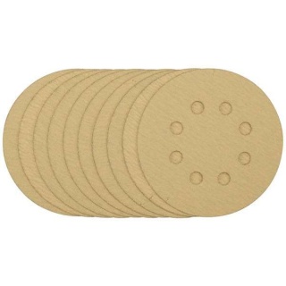 58111 | Gold Sanding Discs with Hook & Loop 125mm 120 Grit (Pack of 10)