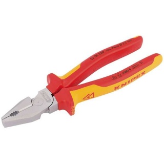 59818 | Knipex 02 06 200 Fully Insulated High Leverage Combination Pliers 200mm
