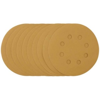 59856 | Gold Sanding Discs with Hook & Loop 125mm 400 Grit (Pack of 10)