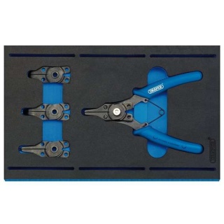 63196 | Interchangeable Circlip Plier Set in 1/4 Drawer EVA Insert Tray (5 Piece)
