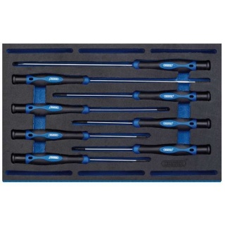 63399 | Extra Long Precision Screwdriver Set in 1/4 Drawer EVA Insert Tray (8 Piece)