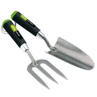 65960 | Carbon Steel Heavy-duty Hand Fork and Trowel Set (2 Piece)