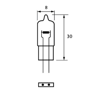 7-004-34 | Durite 12V 10W Quartz Halogen G4 Automotive Bulb