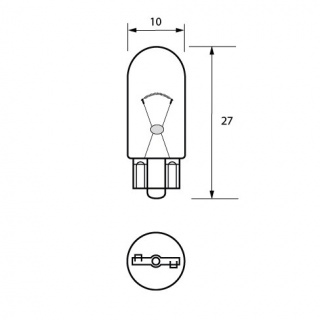 Durite T10 12V 5W (501A) Amber Capless Auto Bulb | Re: 7-005-01A