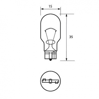 Durite 12V 16W (921B) Clear Capless Automotive Bulb | Re: 7-009-21B