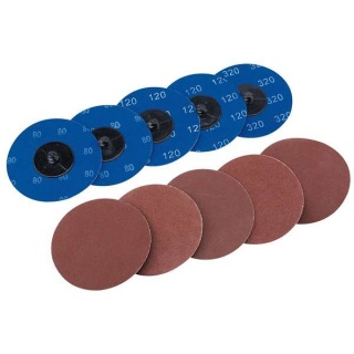 75621 | Assorted Aluminium Oxide Sanding Discs 75mm (Pack of 10)