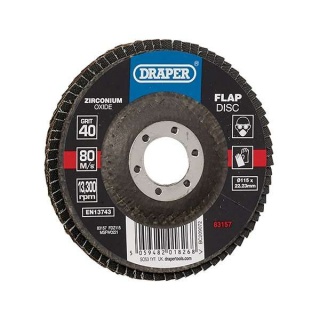 83157 | Zirconium Oxide Flap Disc 115 x 22.23mm 40 Grit