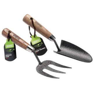83776 | Carbon Steel Heavy-duty Hand Fork and Trowel Set with Ash Handles (2 Piece)