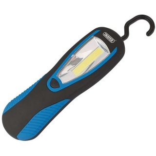 94507 | COB LED Work Light with Magnetic Back and Hanging Hook 3W 200 Lumens Blue 3 x AA Batteries Supplied