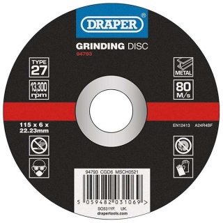 94793 | DPC Metal Grinding Disc 115 x 6 x 22.23mm